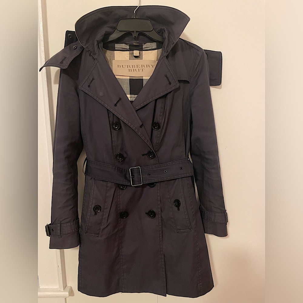 BURBERRY BRIT navy trench coat